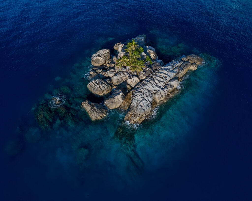 photographie aérienne en drone aux seychelles